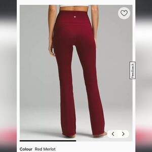 Lululemon Grove Nulu Super High Rise Flare Pant : Red Merlot